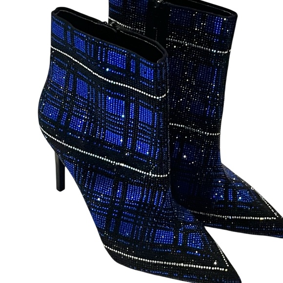 INC International Concepts Blue and Black Ankle Booties - Picture 2 of 8